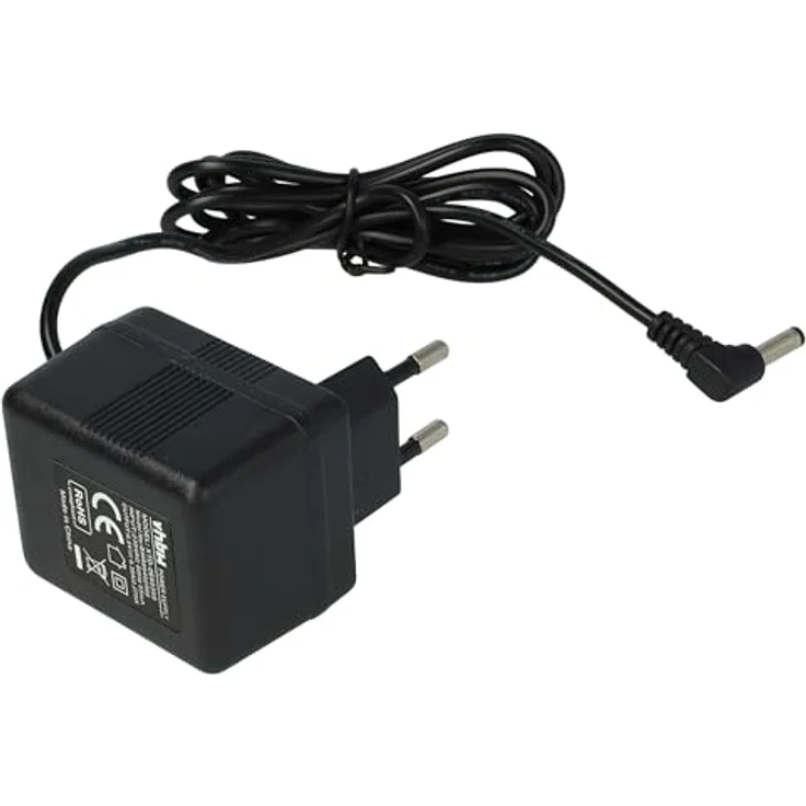 vhbw Netzteil/Ladegerät kompatibel mit Panasonic KX-TG6, KX-TG7, KX-TG8301G, KX-TG8321G - 200 cm, Schwarz – Bild 2