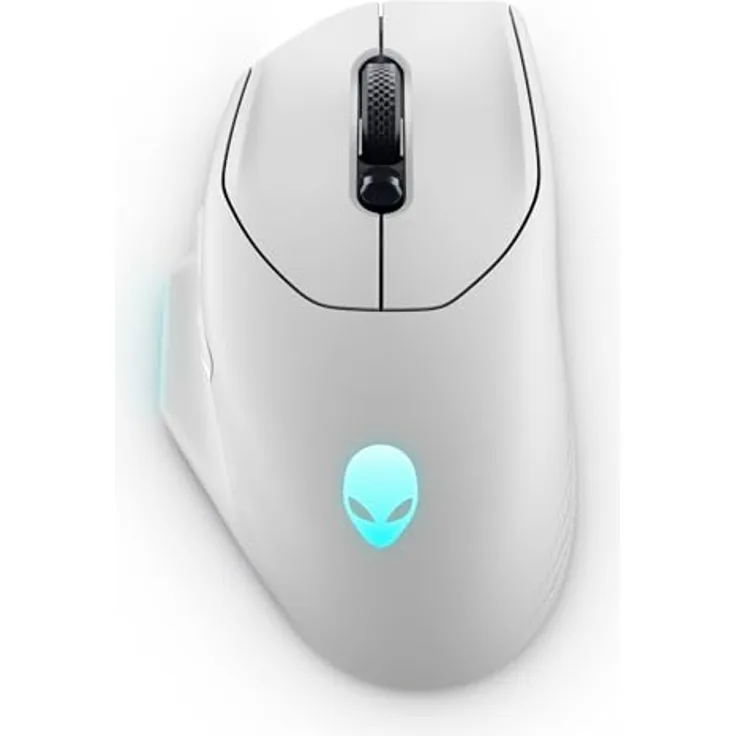 Alienware AW620M Wireless Gamingmaus, 26.000 DPI, 650 IPS, kabelgebundenes Gaming mit 1.000-Hz-Polling, Lunar Light