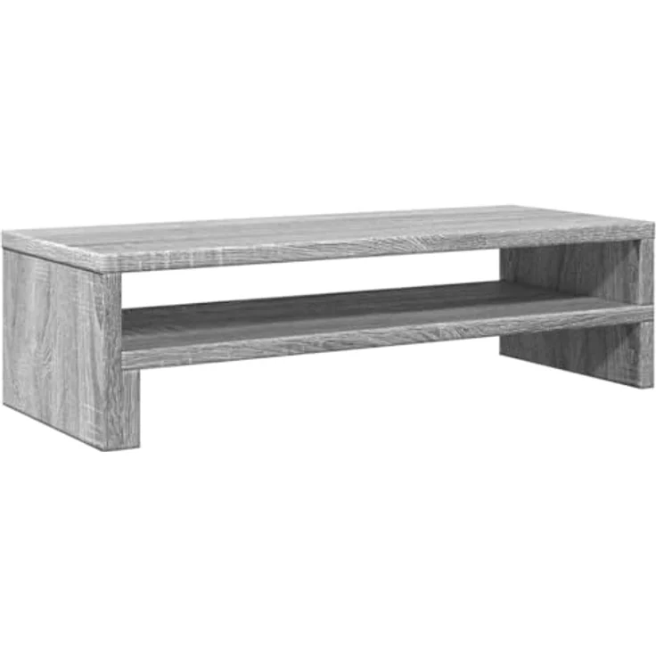 vidaXL Monitorständer Grau Sonoma, Holzwerkstoff mit Stauraum, 54x22x15 cm – Bild 1