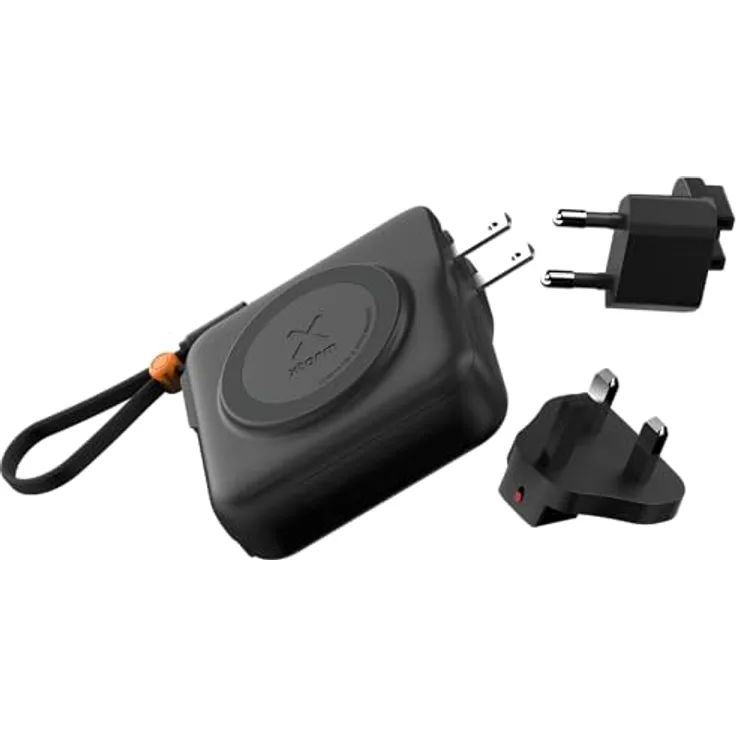 Xtorm TravelPro 30W 3-in-1 MagSafe Powerbank, 10.000 mAh, schwarz, mit integriertem Reiseadapter und zwei USB-C-Kabeln