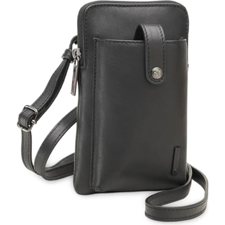 Roncato Detroit Handytasche aus 100% Leder, schwarz, 11.5 cm x 3.5 cm x 19 cm – Bild 1