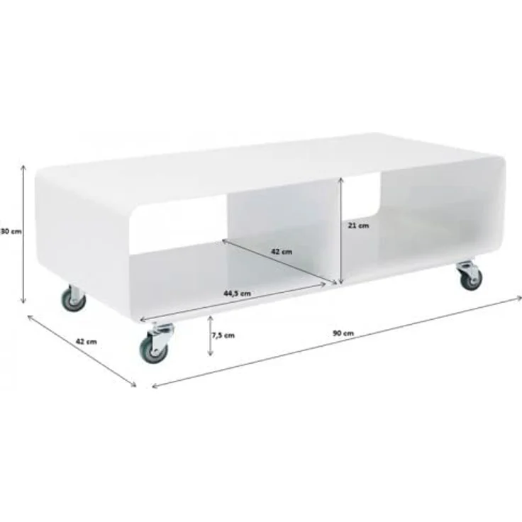 Kare Design TV Board Lounge M Mobil Weiß, 30x90x42cm – Bild 3