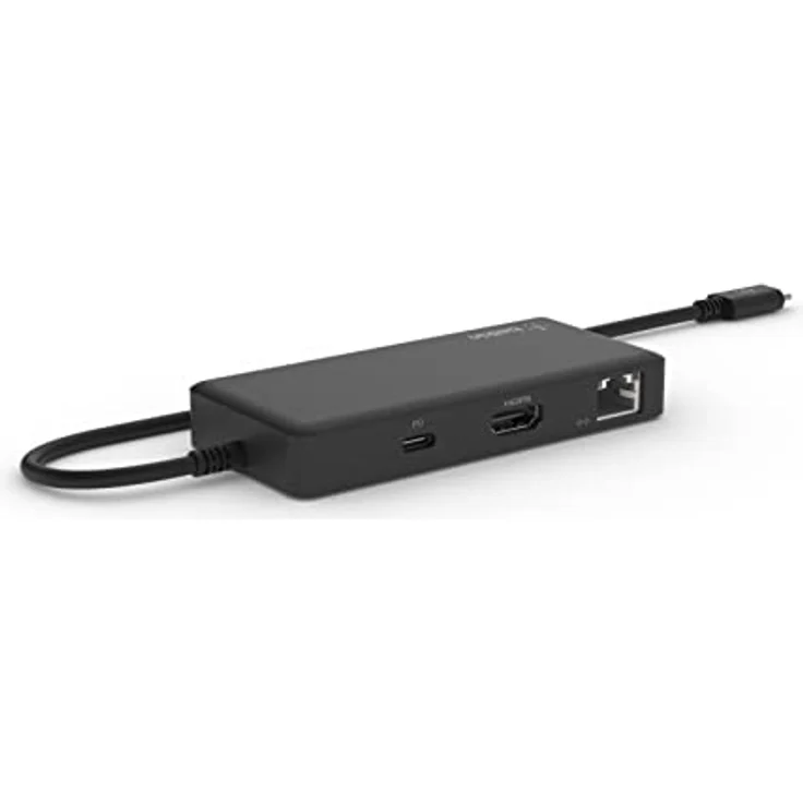 Belkin 5-in-1 Multiport-Hub-Adapter, optimiert für Chromebook mit 4K bei 60 HZ, HDMI-Port, USB-C, 86 W Power Delivery, Gigabit-Ethernet, 2 USB-A 3.1-Ports, 1. Gen., klein, tragbar, kompaktes Format – Bild 1