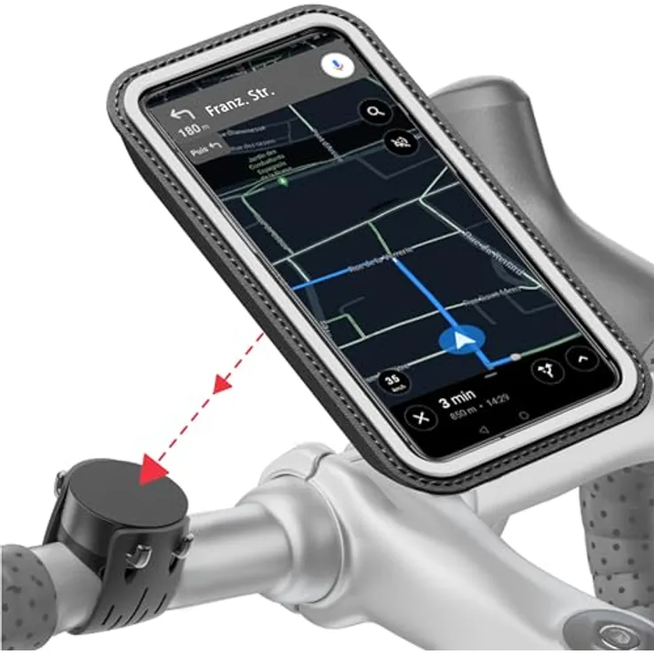 Shapeheart Magnetic Bike Mount 6.7, Smartphone Halterung für Lenker und Vorbau, Schwarz, Weiß