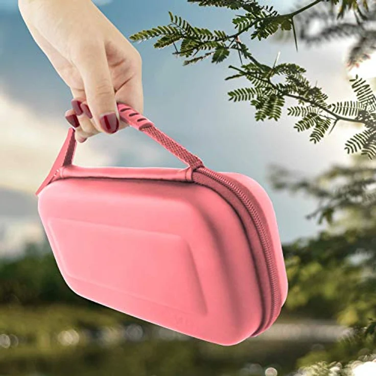 Orzly Tragetasche für Nintendo Switch Lite (2019) – Hartschalen Schutzhülle mit Innentasche für Zubehör – Koralle – Bild 3