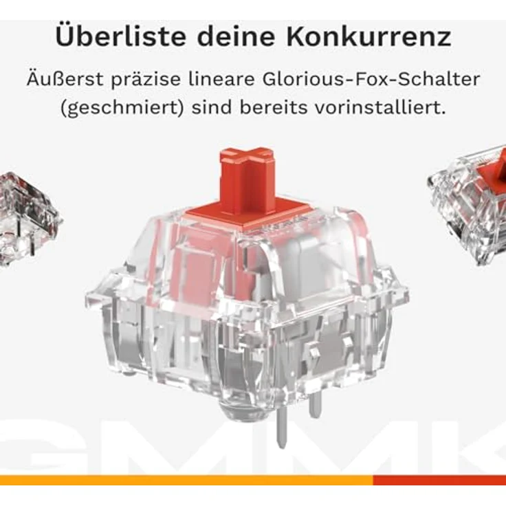 Glorious GMMK 3 75 % Custom Gaming-Tastatur - Pre-Built, ANSI (US), Fox Switches, schwarz – Bild 2