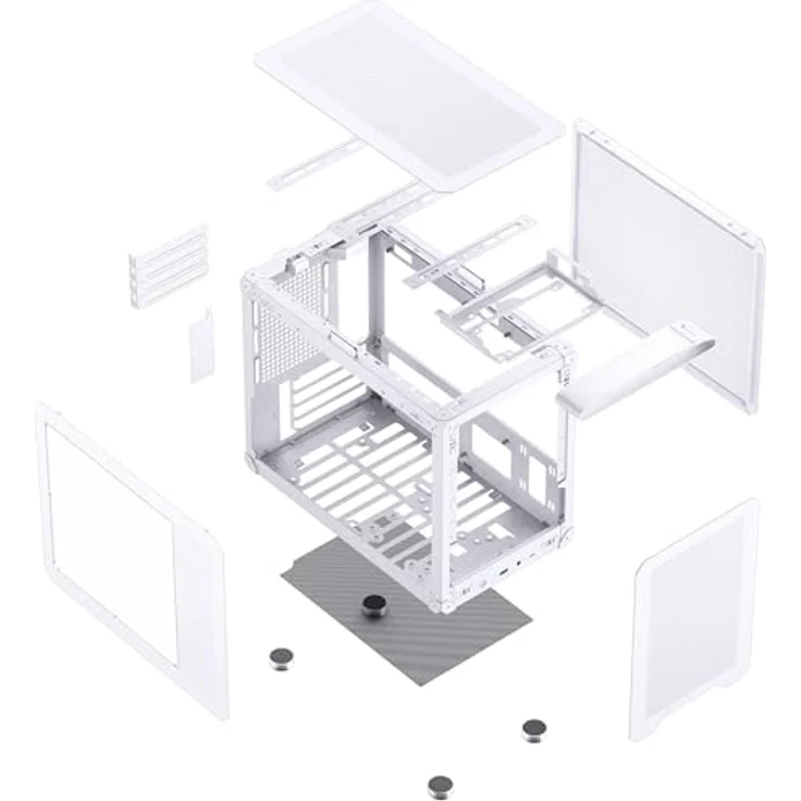 Jonsbo C6 MAX PC-Gehäuse, Mini-Gehäuse, Micro-ATX - weiß, transportabel mit Tragegriff – Bild 9