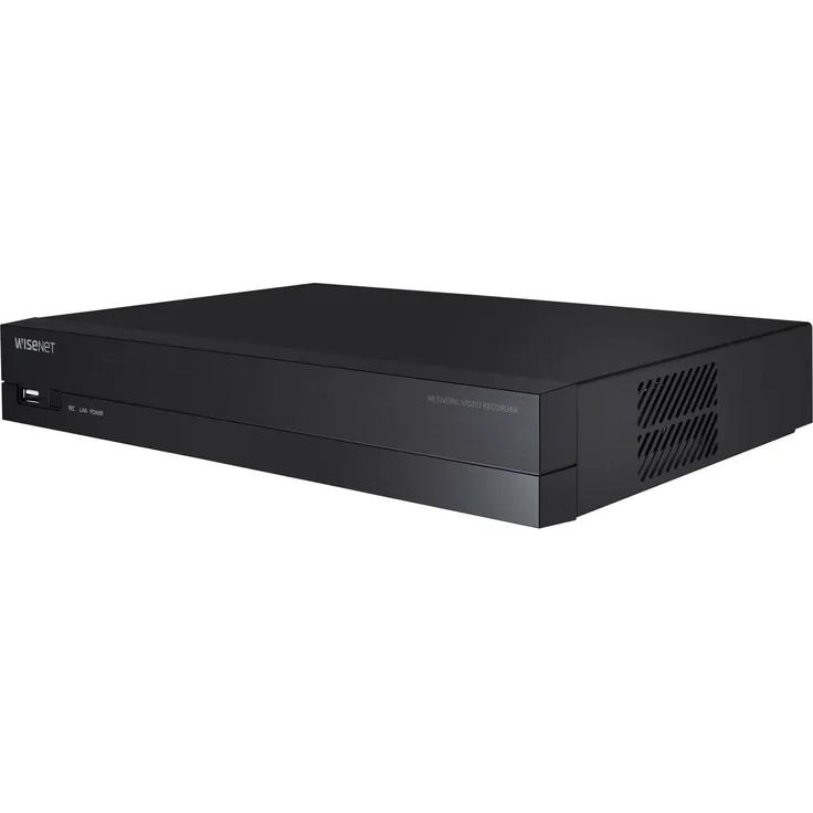 Hanwha XRN-420S 4CH PoE+ NVR, Schwarz, maximale Auflösung 3840 x 2160 Pixel, 6 TB Speicherkapazität