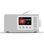 Hama Digitalradio DR1001BT, FM/DAB/DAB+/Bluetooth RX, Radiowecker, Weiß (DAB+, FM, Bluetooth), Radio, Weiss