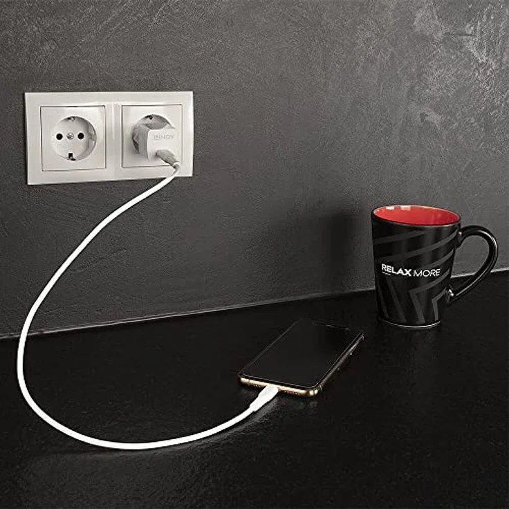 LINDY 73410 20W USB Typ C PD Charger, USB Typ C Ladegerät, Power Delivery 3.0 20W kompakt, 5V/3A, 9V/2.22A, 12V/1.67A, für Smartphone, Tablet und weitere USB Typ C Geräte – Bild 4