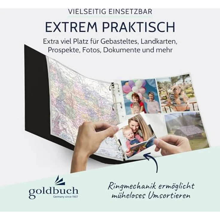 goldbuch Foto-Ringbuch, Bella Vista, 26 x 32 cm, Leinen, Schwarz, 37935 – Bild 6