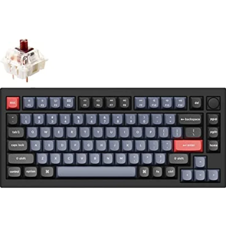 Key Q1 Knob 75% Alu RGB Gat Brown BK H Q1-M3-DE – Bild 2