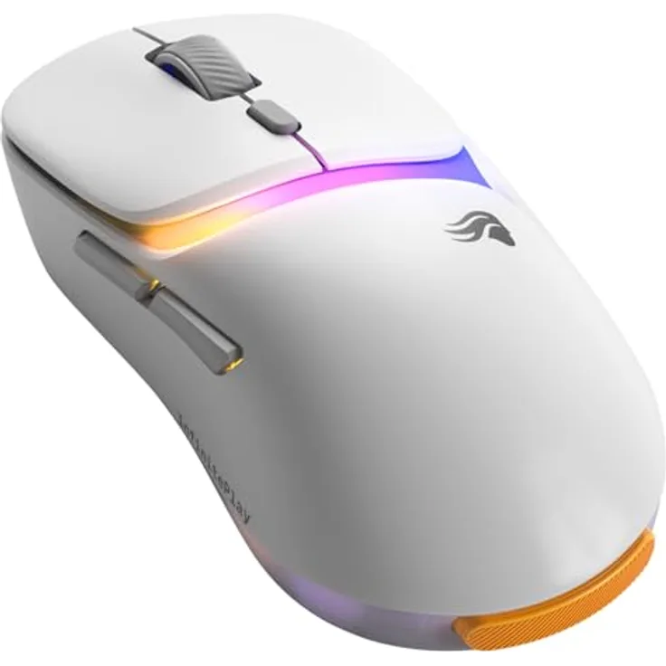 Glorious Model D 3 Wireless Mouse, Kabellose Gaming-Maus in Weiß mit leichtem Design