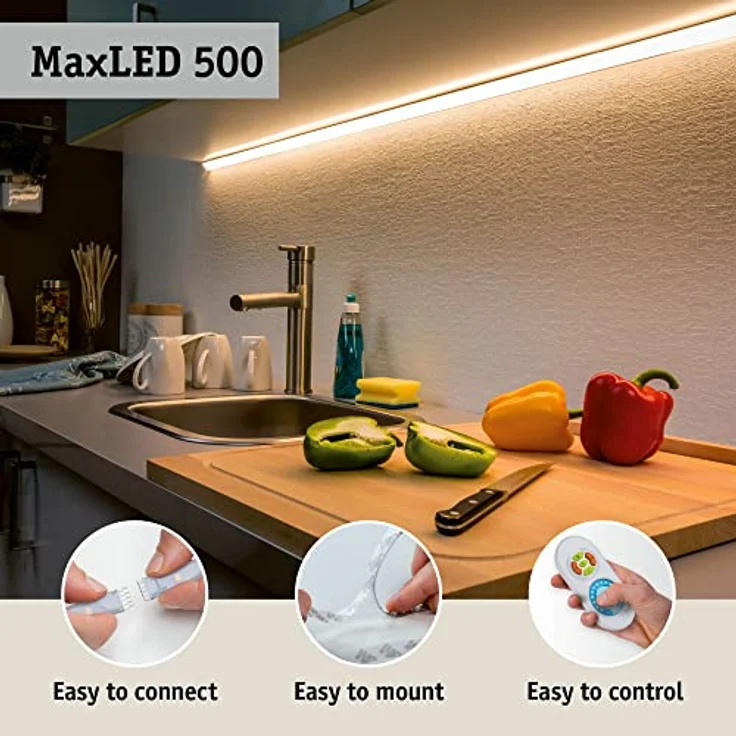 Paulmann 70565 LED Stripe SmartHome MaxLED Tunable White Basisset incl. 1x47 Watt dimmbar Lichtband Silber Lichtstreifen Kunststoff LED Band 3000 K – Bild 6