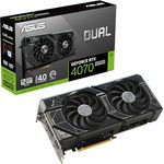 ASUS Dual GeForce RTX 4070 SUPER 12GB GDDR6X Gaming Grafikkarte (Nvidia GeForce RTX4070 DLSS 3, PCIe 4.0, 1x HDMI 2.1a, 3x DisplayPort 1.4a, DUAL-RTX4070S-12G, schwarz)