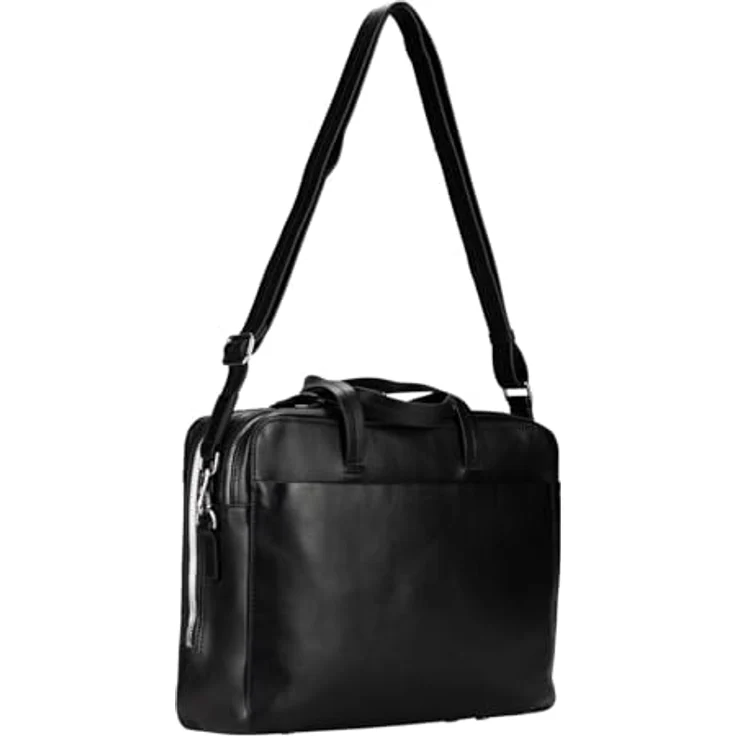 Jost Arva Aktentasche, 100% Leder, 36 cm mit Laptopfach, schwarz – Bild 5