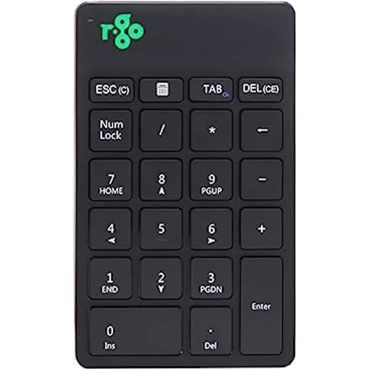 R-Go Numpad Break, Mit Anti-RSI-Software, Bluetooth kabellos Ziffernblock, Numerische Tastatur für Computer Laptop Tablet, Schwarz