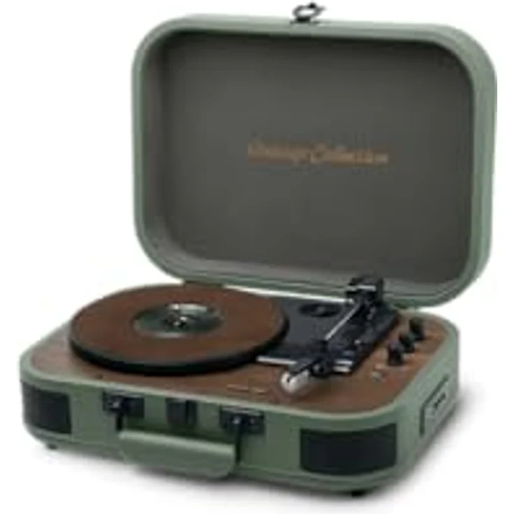 Muse Stereo Turntable MT-207 PGR, Plattenspieler mit Bluetooth Out, USB-Port und AUX-In, Grün – Bild 1