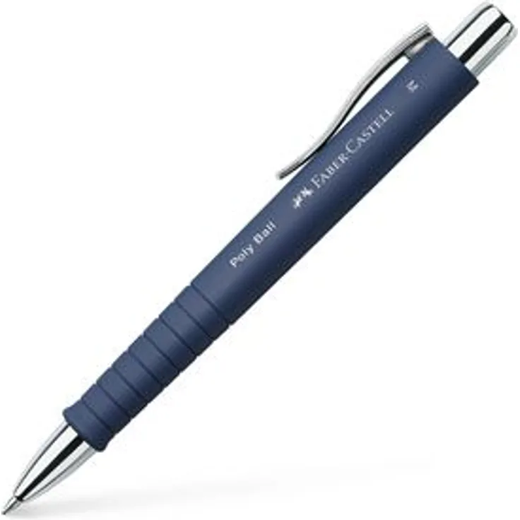 Faber-Castell Kugelschreiber Poly Ball, M, 241189, Gehäuse blau, Schreibfarbe blau