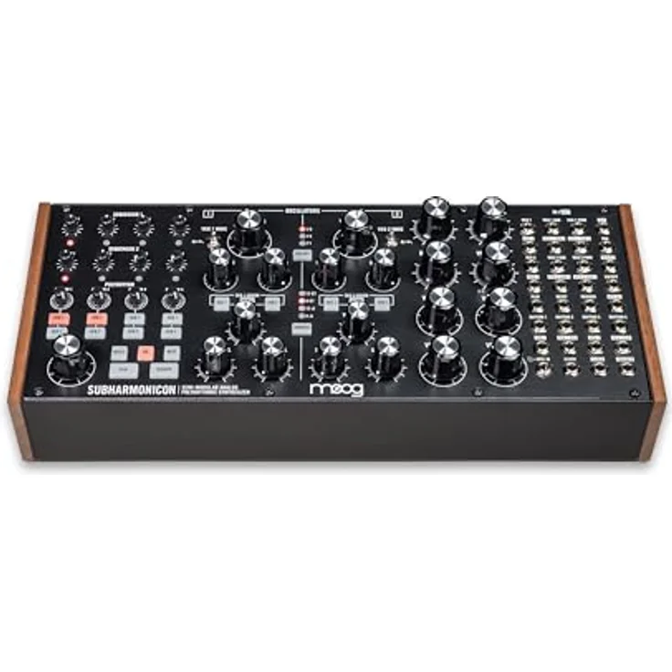 Moog Subharmonicon, halbmodularer Analog-Synthesizer mit zwei Hauptoszillatoren, vier Suboszillatoren und 24dB Lowpass-Filter, Schwarz – Bild 8