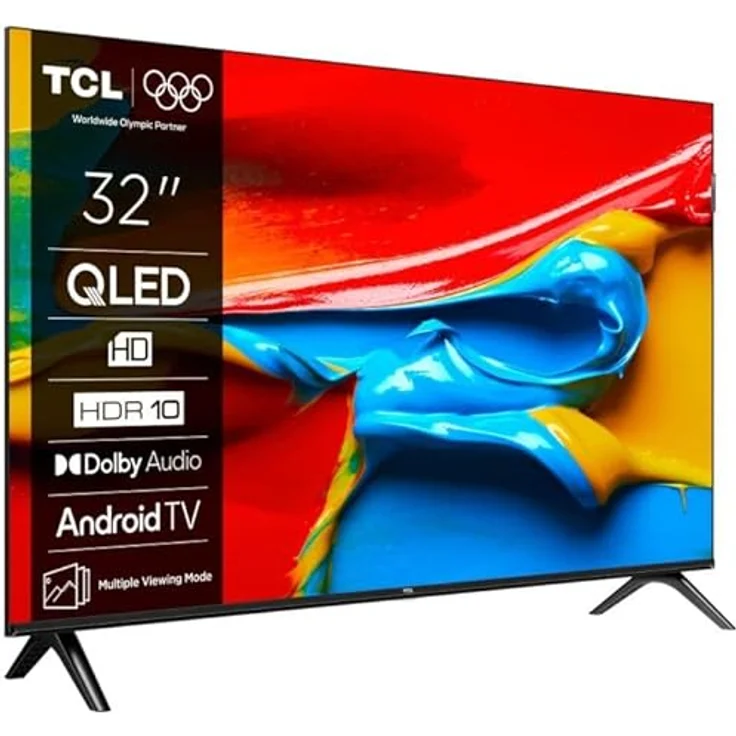 TCL 32V4C, 32 Zoll HD Smart QLED TV mit Android TV, HDR, Google Cast, Delgado Design – Bild 3