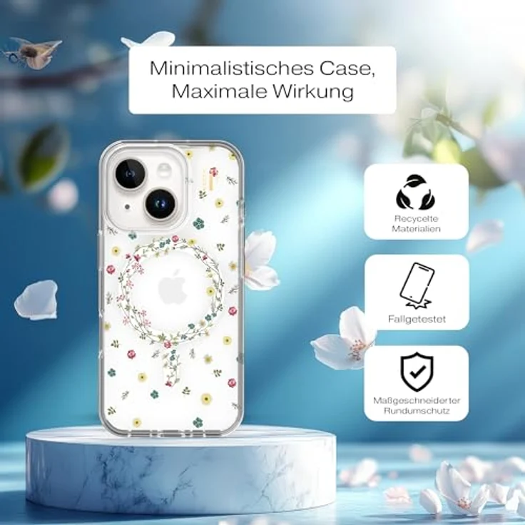 IDEAL OF SWEDEN Clear Case MagSafe, Backcover für Apple iPhone 13/14/15, Transparente Hülle mit Petite Floral Muster und Rundumschutz – Bild 2