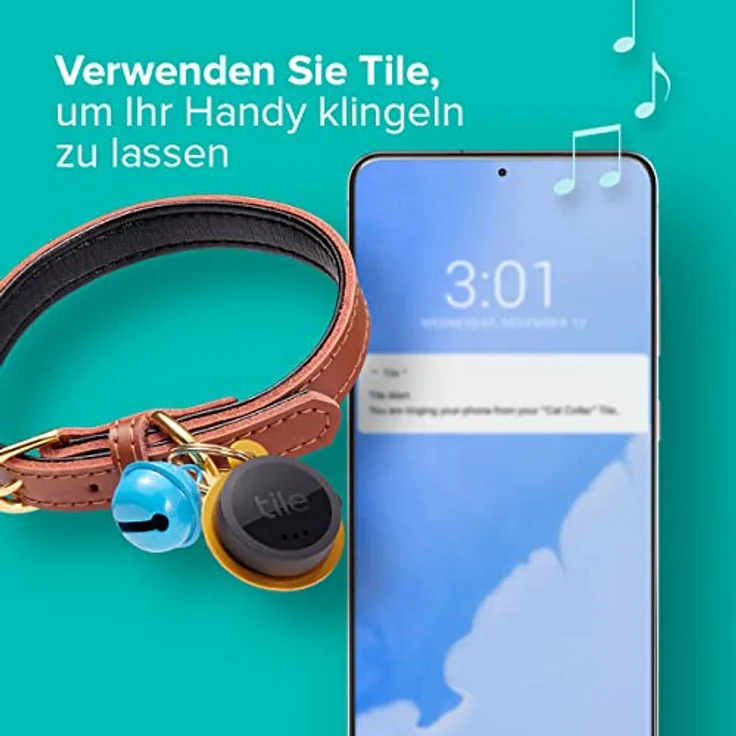 Tile Sticker (2022) Bluetooth Schlüsselfinder, 1er Pack, 45m Reichweite, inkl. Community Suchfunktion, iOS und Android App, kompatibel mit Alexa und Google Home, schwarz – Bild 5