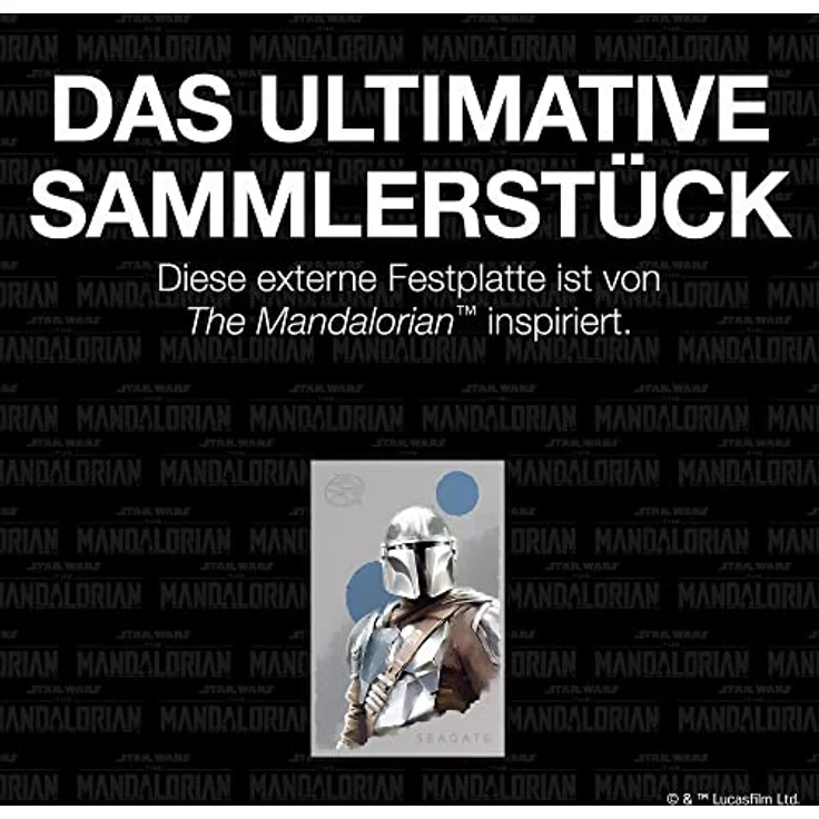 Seagate FireCuda Gaming HDD 2 TB, tragbare externe Festplatte, Star Wars Edition Mandalorien, PC Gaming, USB 3.2, inkl. 3 Jahre Rescue Service, Modellnr.: STKL2000405 – Bild 2