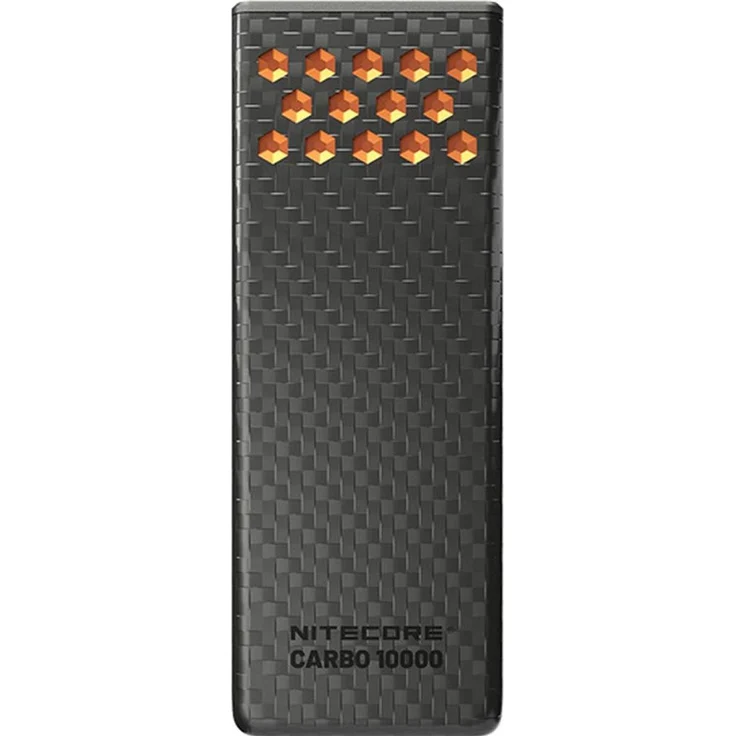 Nitecore CARBO10000 Gen2 Powerbank, 10000 mAh, 30 W Schnellladung, IPX8 wasserdicht, orange