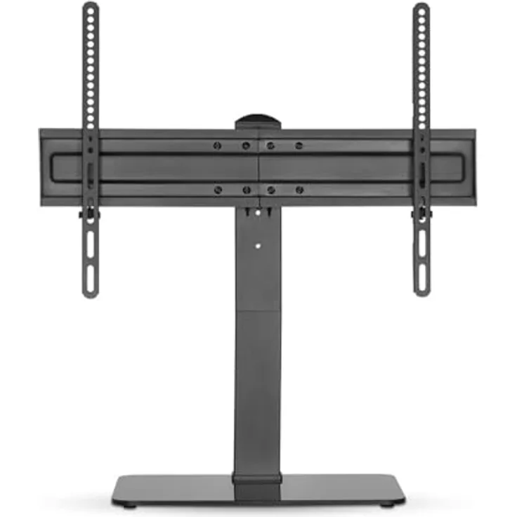 NEDIS Fester TV-Ständer - 37-70" - max. 40 kg - Einstellbare voreingestellte Höhen - Gehärtetes Glas/Stahl - Schwarz