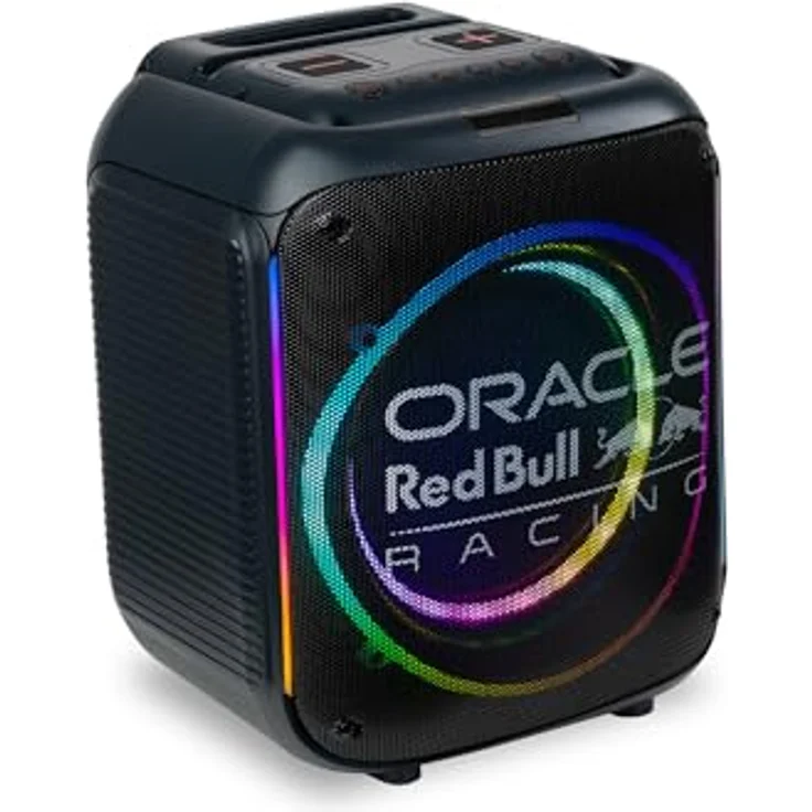 Red Bull Racing CUBE RB-SK240, Party-Lautsprecher mit 80 Watt, Bluetooth-Speaker, 40W RMS, Multicolor LED Beleuchtung – Bild 4
