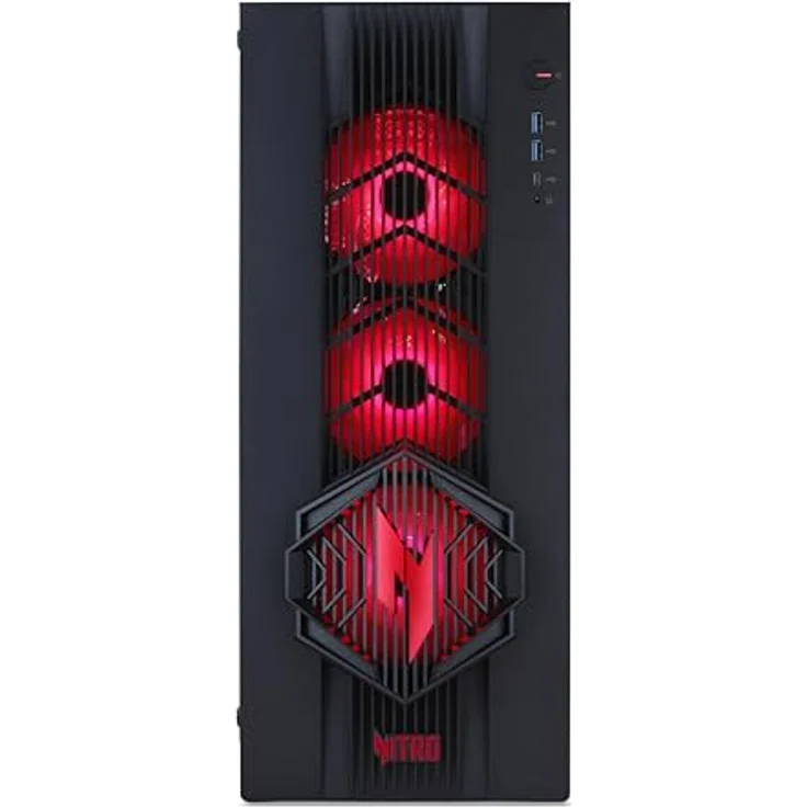 Acer Nitro 70 N70X3D-100, Gaming Desktop mit AMD Ryzen 7 9800X3D, 32 GB DDR5 RAM, 1 TB PCIe SSD, NVIDIA GeForce RTX 5070, Windows 11 Home, Schwarz – Bild 1