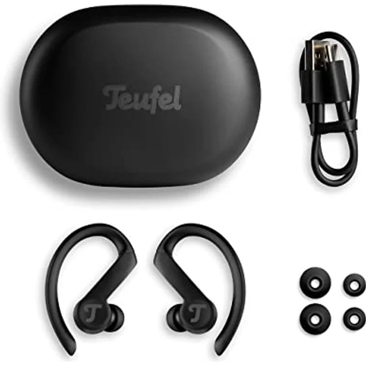 Teufel AIRY Sports TWS, hochwertiger, kabelloser Blootooth In-Ear-Sportkopfhörer, effektiver Außenschalldämpfung, Sprühwassergeschützt, hoher – Bild 3