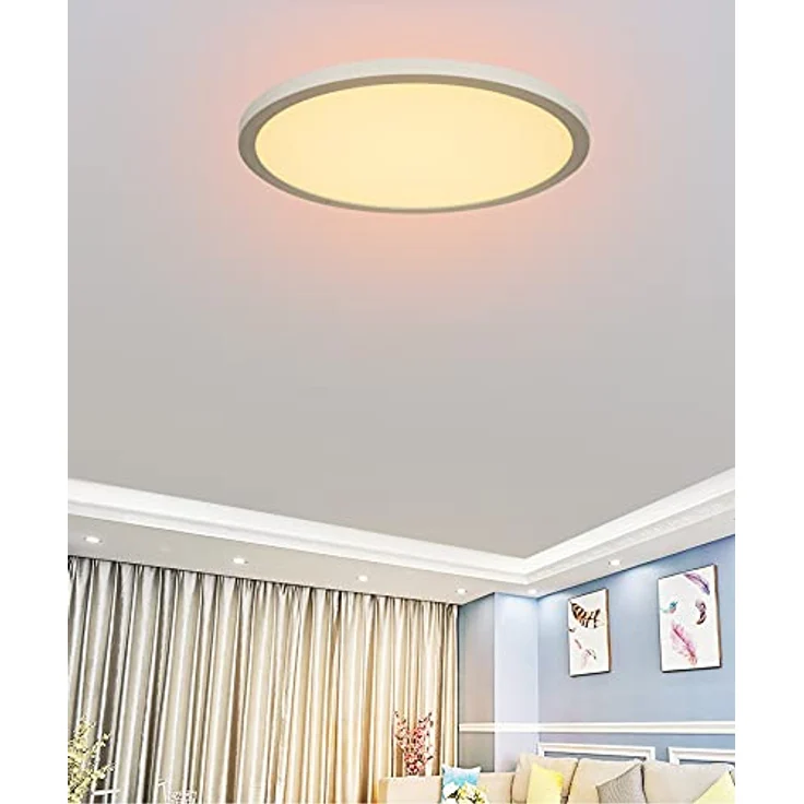 Northpoint LED Panel Deckenleuchte Wandleuchte 40cm Ø mit RGB Backlight, 24W Warmweiß/Kaltweiß, Mood RGB Fernbedienung – Bild 5