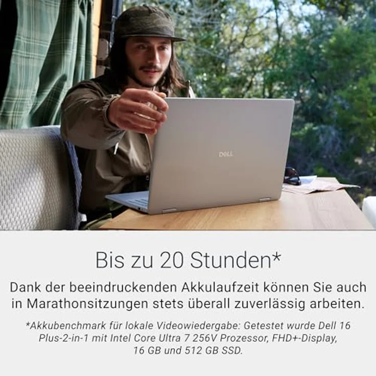 Dell 16 Plus 2-in-1 Laptop Copilot+ PC db06250 – 16" FHD+ Touch Display, Intel Core Ultra 7, 16GB RAM, 512GB SSD, Intel Arc Grafik, Windows 11 Home, QWERTZ-Tastatur – Ice Blue – Bild 4