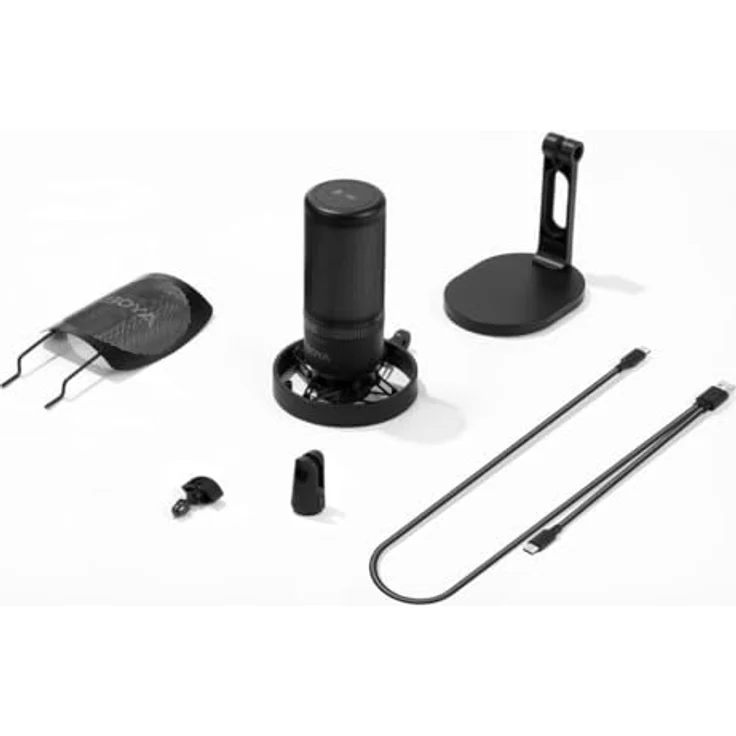 Boya K3 USB Mikrofon, beleuchtetes Kondensatormikrofon mit Geräuschunterdrückung und 48 kHz/24-Bit Audioqualität – Bild 8