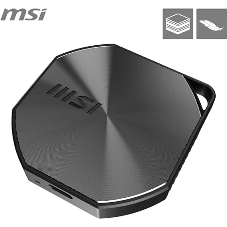 MSI DATAMAG 20Gbps 2TB - Magnetische Portable SSD für PC, Konsole, iPhone/Android, 1.600 MB/s lesen, 1.500 MB/s schreiben – Bild 4