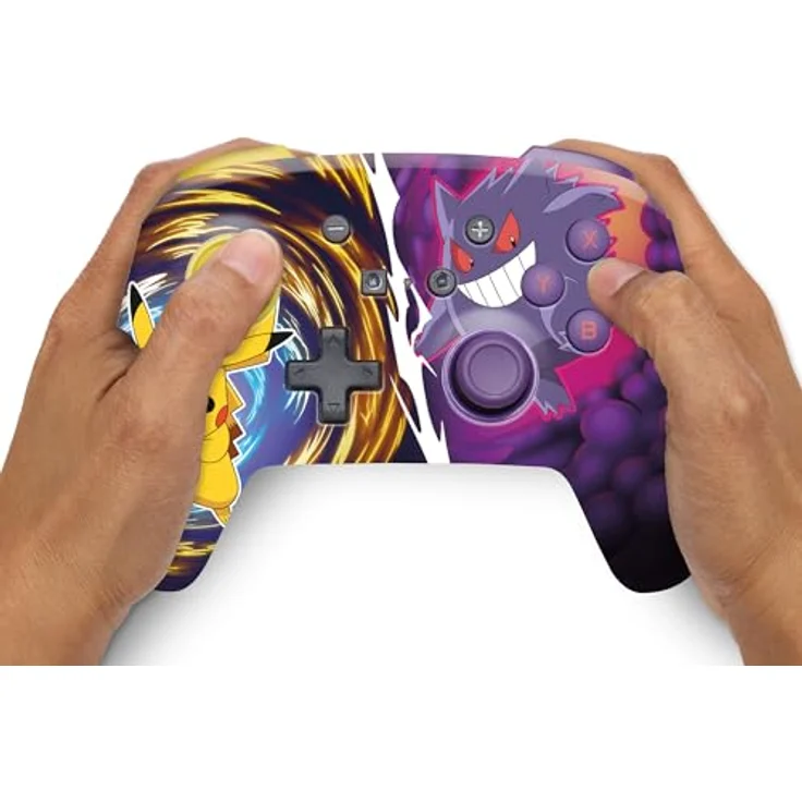 PowerA Enhanced Wireless Controller for Nintendo Switch - Pikachu vs. Gengar, kabellos mit Bluetooth-5.0-Technologie, ergonomisches Design – Bild 2