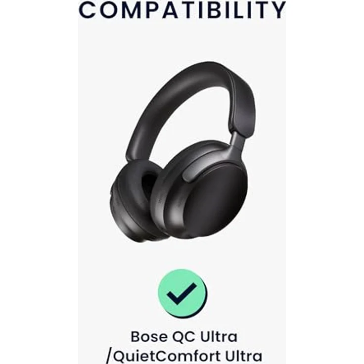 kwmobile 2X Ohrpolster für Bose QC Ultra/QuietComfort Ultra, Kunstleder Earpads mit weichem Schaumstoff für Over Ear Kopfhörer – Bild 2