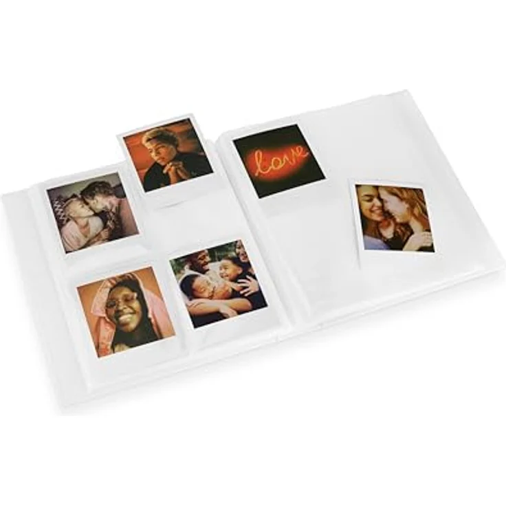 Polaroid Fotoalbum Weiß, großes Album für i-Type, 600 und SX-70 Sofortfotos, Kapazität 160 Fotos, fingerabdruckfeste Acqueous-Beschichtung, L213 x B47 x H243 mm – Bild 3
