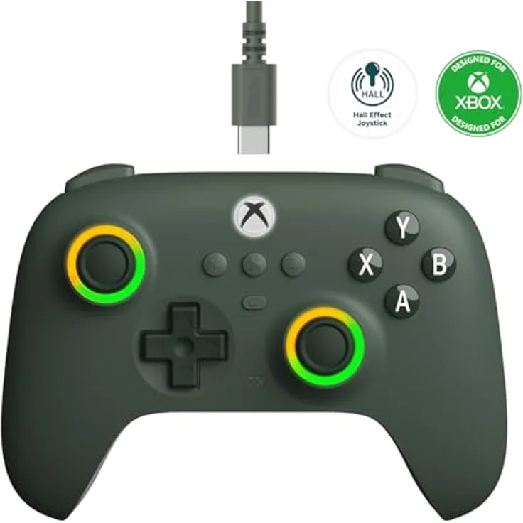 8bitdo Ultimate C Gaming Controller für Xbox Series X/S und Windows, mit interaktiver Lichtverfolgung und Vibrationstechnologie, grün – Bild 1