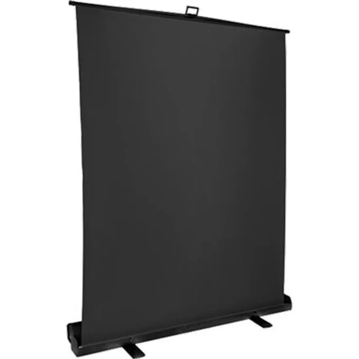 StudioKing Roll-Up Hintergrundschirm FB-150200FB, 150x200 cm, schwarzer Fotohintergrund für professionelle Shootings
