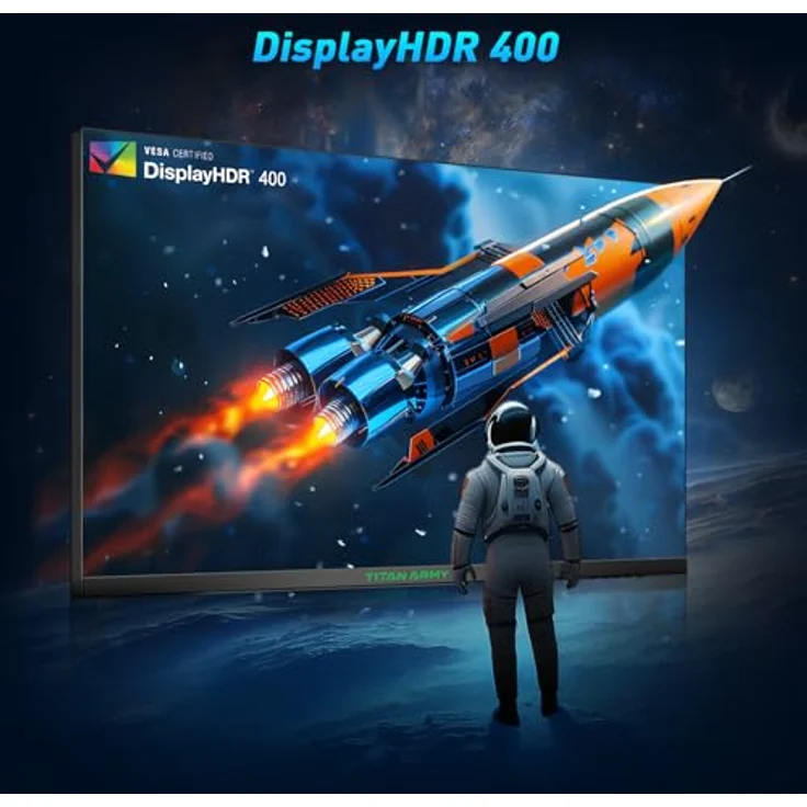 TITAN ARMY P32A2S2 Gaming Monitor, 32 Zoll, 240Hz 1440P QHD, Fast IPS, 1ms GTG, Adaptive-Sync, HDR400, 97% DCI-P3, Low Blue Light, Verstellbarer Ständer, DP & HDMI x2 – Bild 5