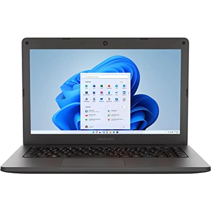 MEDION E14410 35,5 cm (14 Zoll) HD Education Notebook (Intel Core i3-1005G1, 128GB SSD, 4GB RAM, WLAN, Webcam, Win 10 Home im S Modus) - Leistungsstarkes Notebook mit Intel Core i3 Prozessor und verstärktem Gehäuse, blau – Bild 1