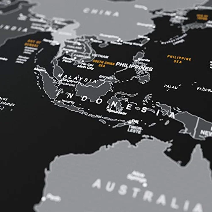 CSL-Computer TITANWOLF - XXL Mauspad Gaming Titanwolf 900x400 mm - Design Weltkarte Schwarz - verbessert Präzision und Geschwindigkeit – Bild 2