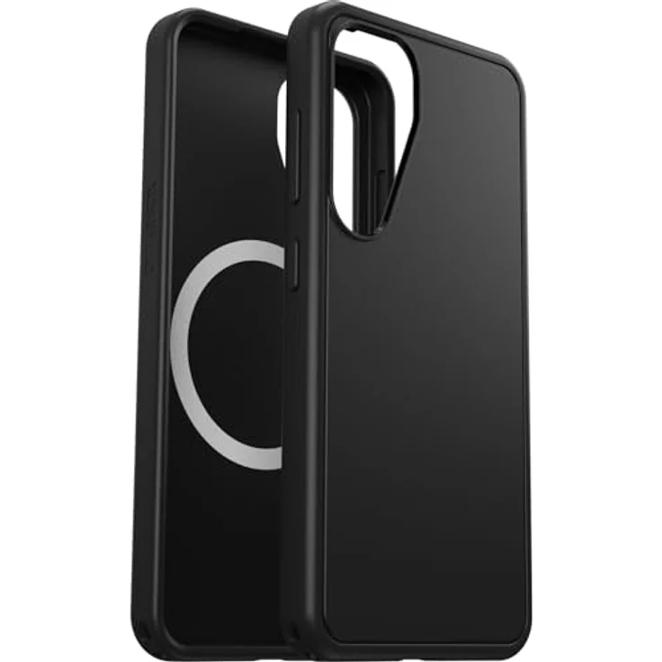 OtterBox Symmetry Series Hülle mit Magneten für Samsung Galaxy S25, stoßfest, sturzsicher, dünn, 3X mehr Stürze als nach Militärstandard, Schwarz – Bild 1