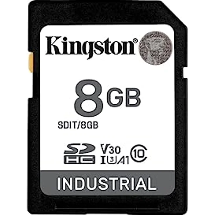 Kingston Industrial 8 GB SDHC Speicherkarte, schwarz, UHS-I U3, Class 10, V30 – Bild 1