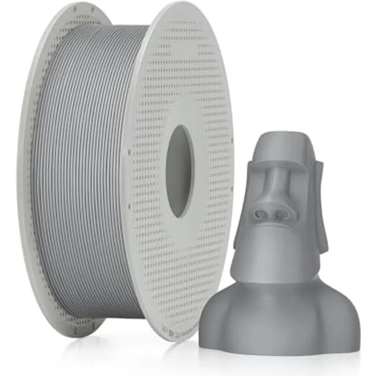 Bambu Lab BambuLab PLA Matte Filament, 1kg Spule in Aschgrau, matte Oberfläche mit reduzierten Schichtlinien – Bild 1