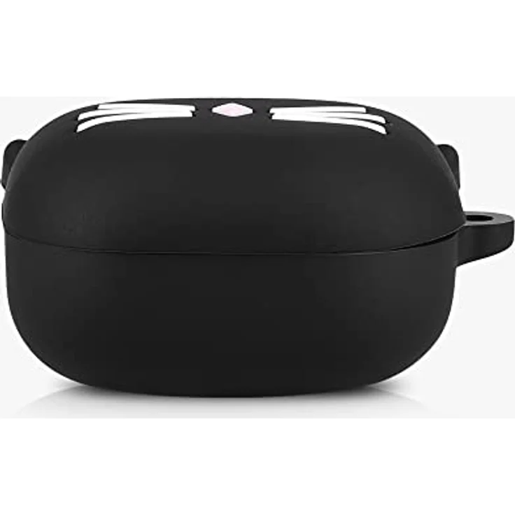 kwmobile Hülle kompatibel mit Samsung Galaxy Buds 2 Pro/Buds 2 / Buds Live - Silikon Kopfhörer Schutzhülle Case Cover Schwarz Weiß – Bild 4