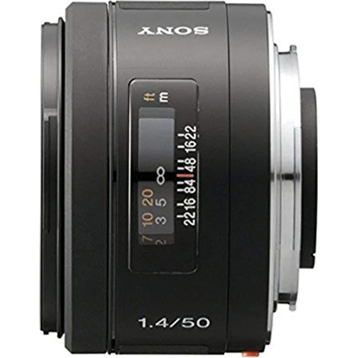 Sony SAL-50F14 Standard-Premium-Objektiv (50 mm, F1,4, A-Mount Vollformat, geeignet für A99, A77, A68 Serie) schwarz – Bild 2